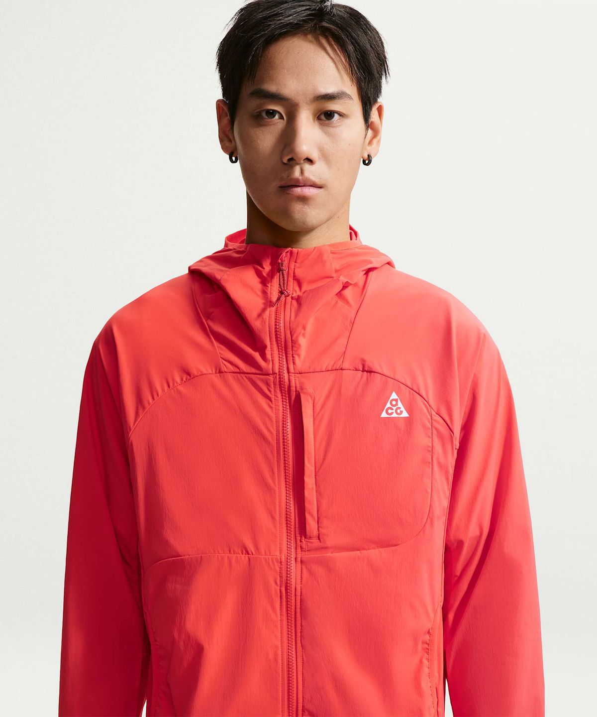 나이키(NIKE) ACG 파이브 타워스 UV 프로텍션 재킷 - 라이트 크림슨:서밋 화이트 / IF0960-696