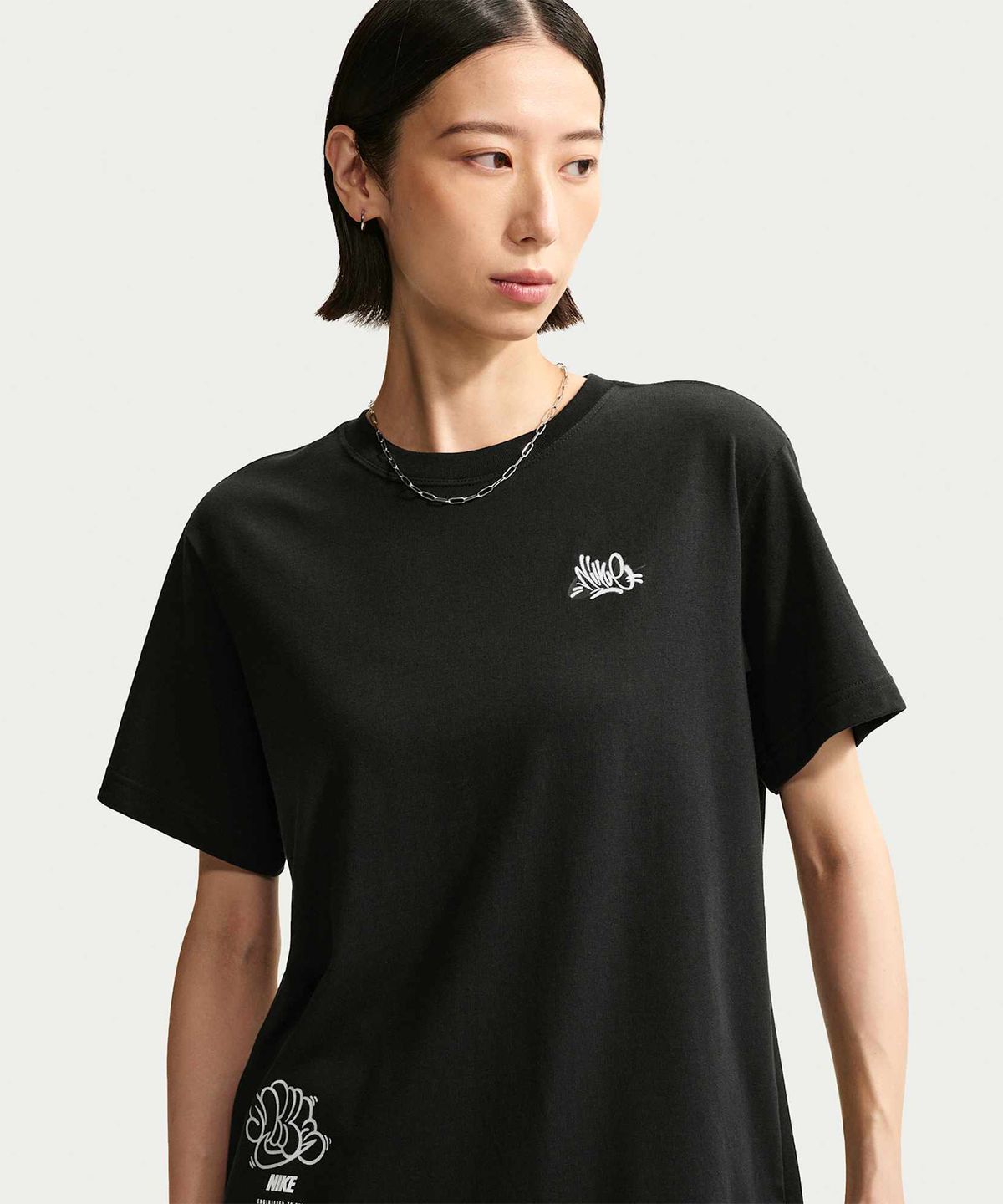 나이키(NIKE) 스포츠웨어 클래식 오버사이즈 티셔츠 W - 블랙 / IV5486-010