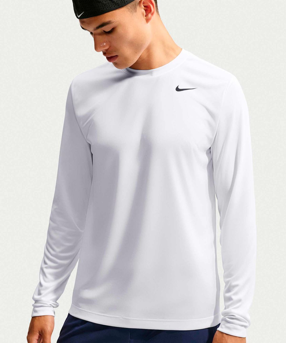 나이키(NIKE) 플렉스 드라이 핏 긴소매 트레이닝 탑 M - 화이트:블랙 / IO1428-100