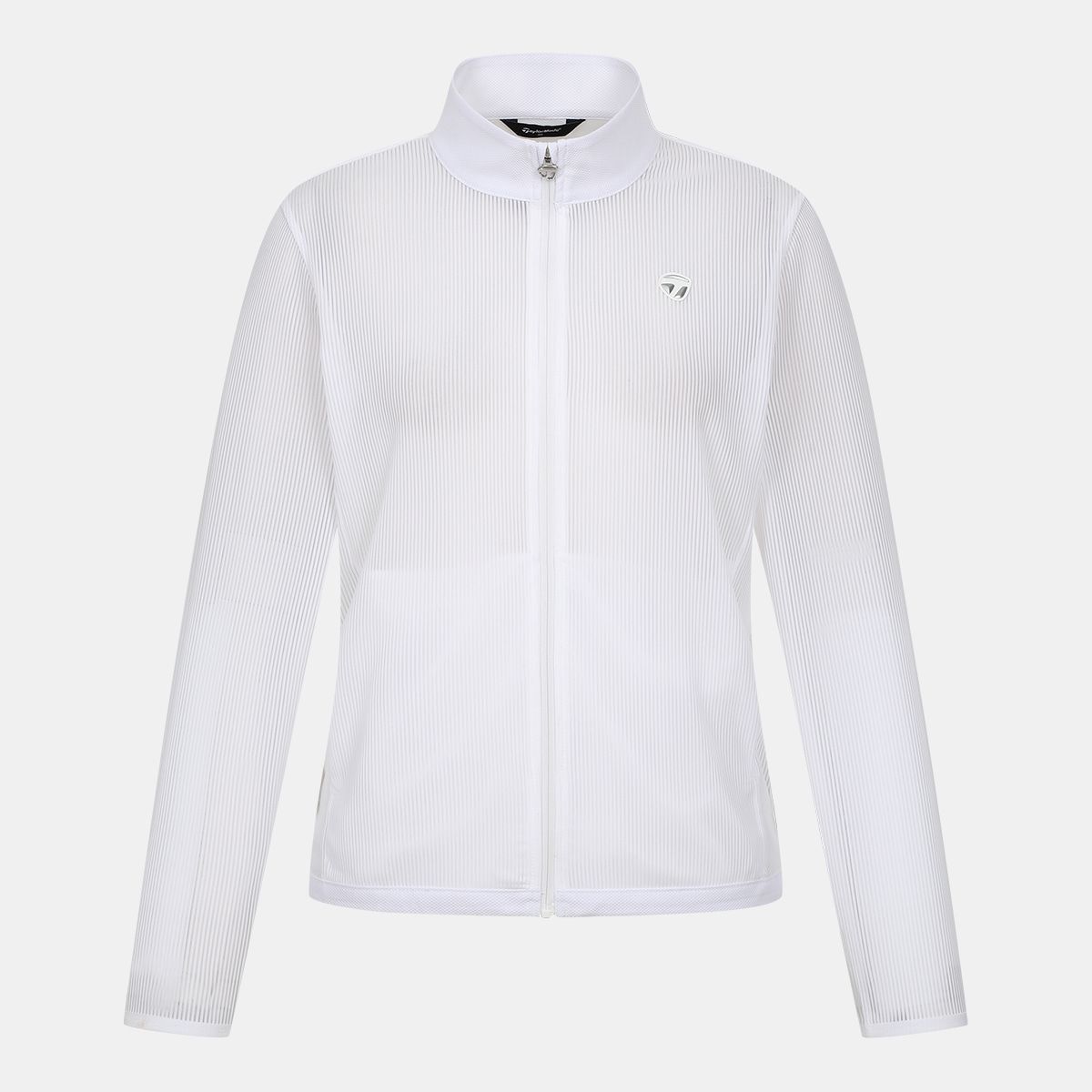 테일러메이드 어패럴(TAYLORMADE APPAREL) 26SS 여성 시스루 스트라이프 집업 가디건 TT6-64HG41-100
