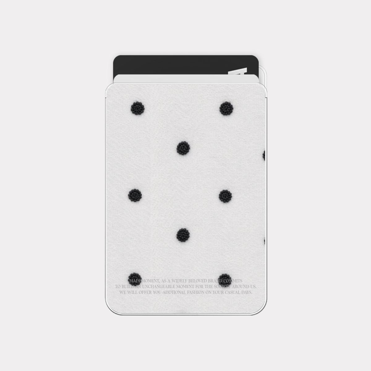 메이드모먼(MADEMOMENT) cotton dot 디자인 [맥세이프 투명 카드지갑]