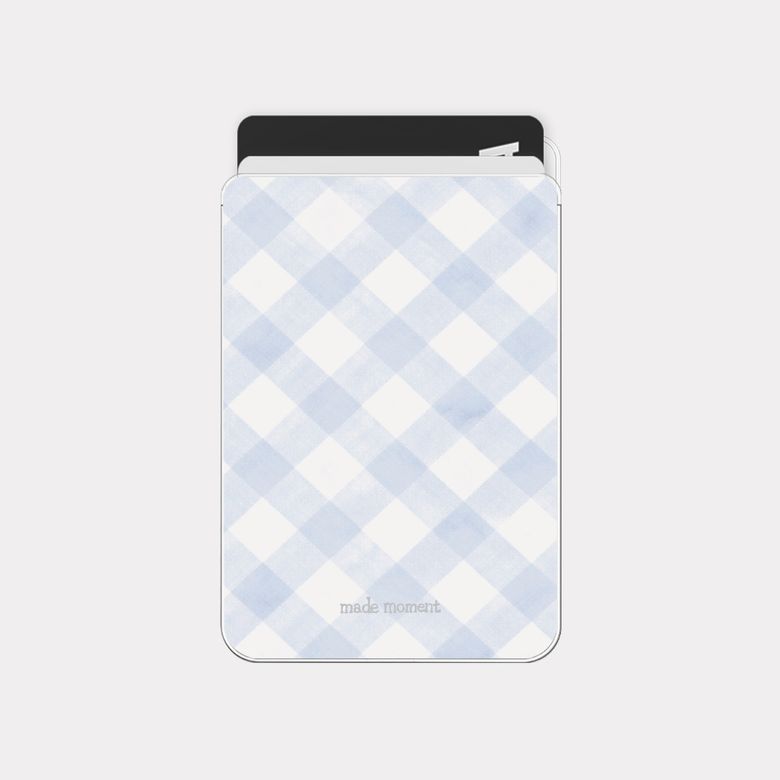 cotton check 디자인 [맥세이프 투명 카드지갑]
