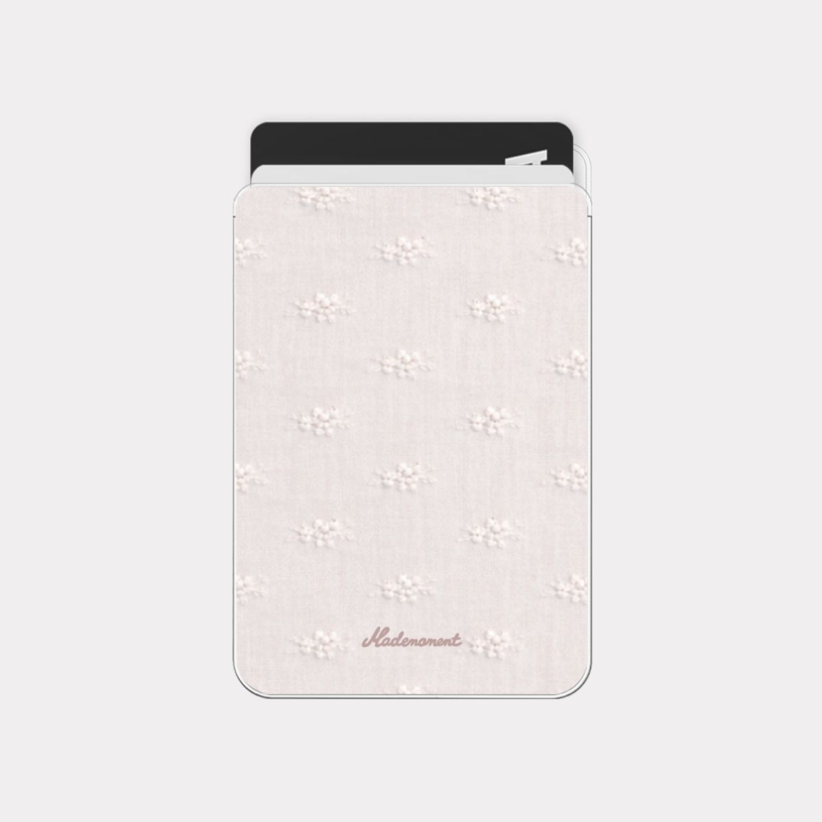 메이드모먼(MADEMOMENT) milk blossom 디자인 [맥세이프 투명 카드지갑]