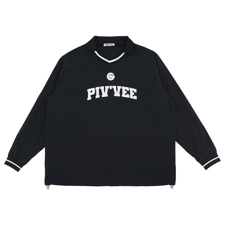 Sporty nylon collar neck piste (ebony black)