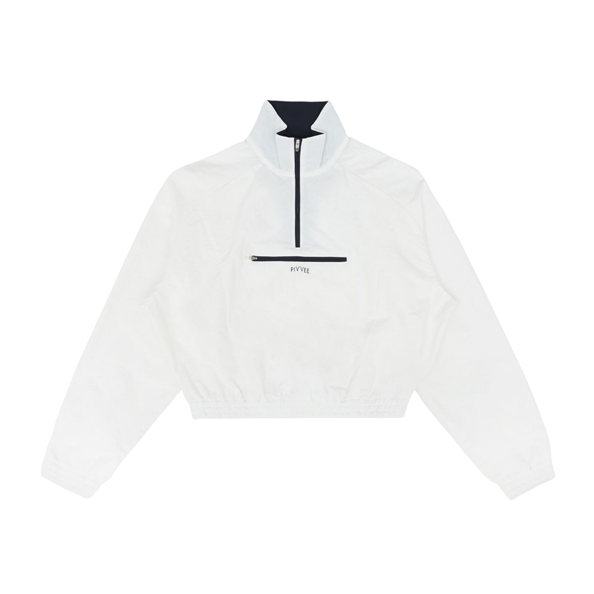 피브비(PIV’VEE) Half-zip wind anorak (cloud white)
