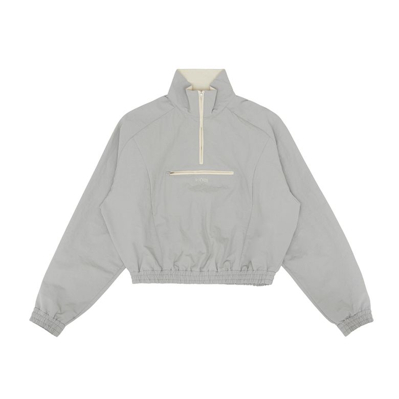 Half-zip wind anorak (space silver)
