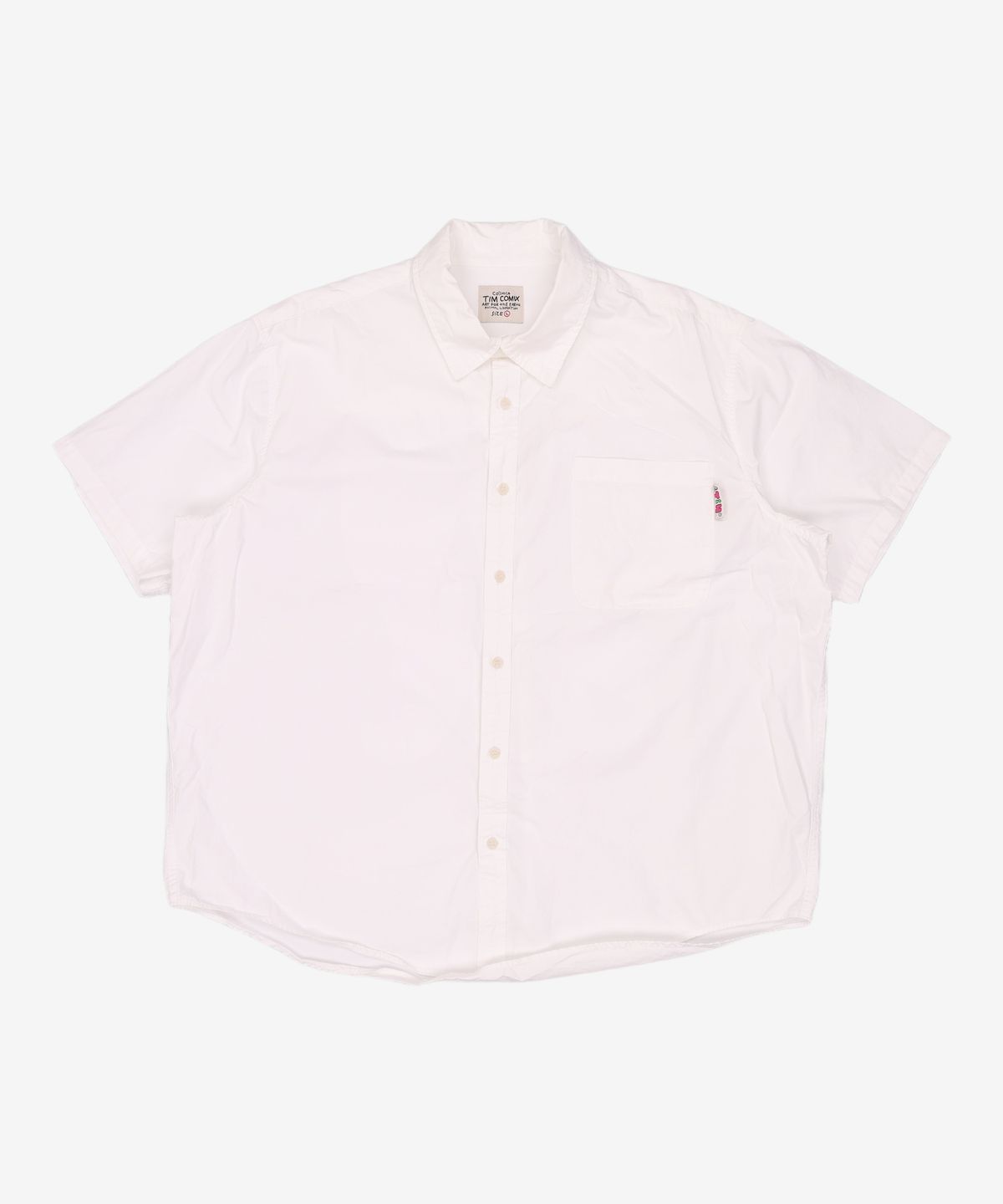 팀코믹스(TIMCOMIX) [OVER-SIZED] VAMOS POCKET SOLID SS SHIRT WHITE L