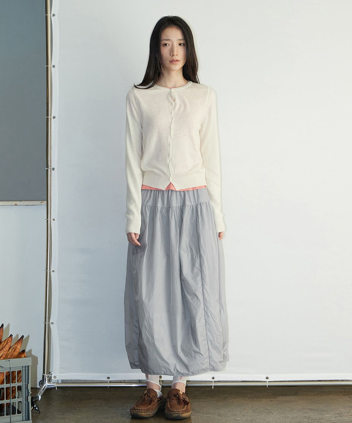 모노크롬(MONOCHROME) bamon balloon skirt (gray)