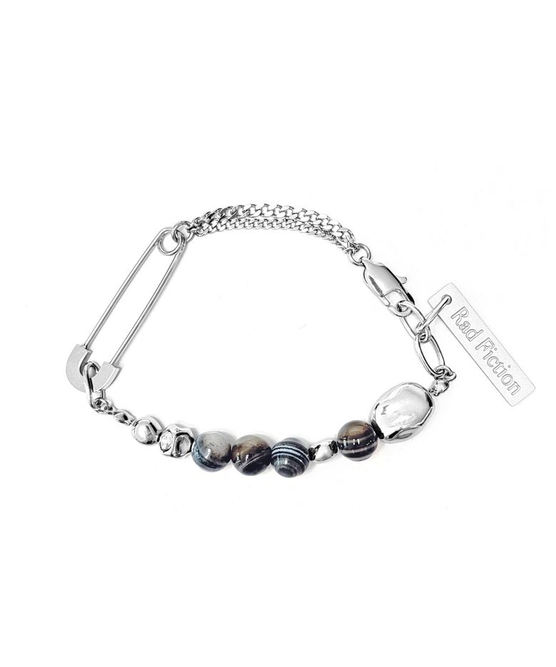 EVOR OVAL PIN GEMSTONE BRACELET / DARK PLANET