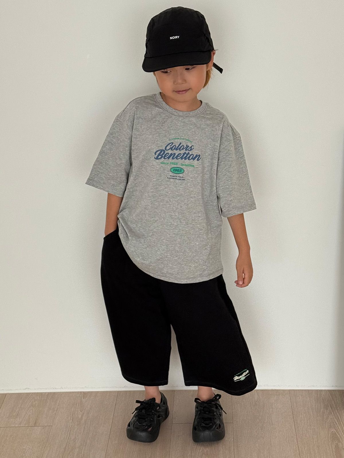 베네통키즈(BENETTONKIDS) [Online Exclusive] 7부 버뮤다 팬츠_QASP01641BK