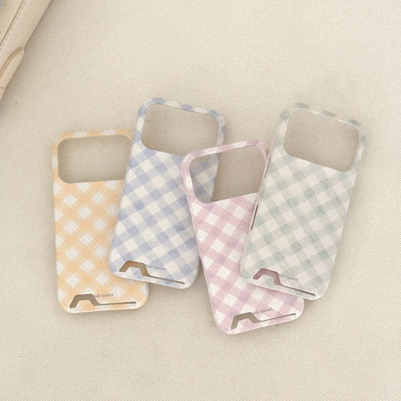 cotton check 디자인 [카드수납 폰케이스]