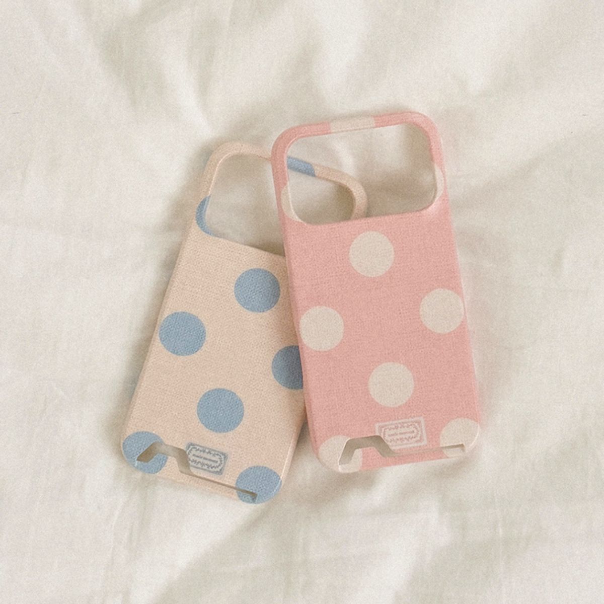 메이드모먼(MADEMOMENT) fabric big dot 디자인 [카드수납 폰케이스]