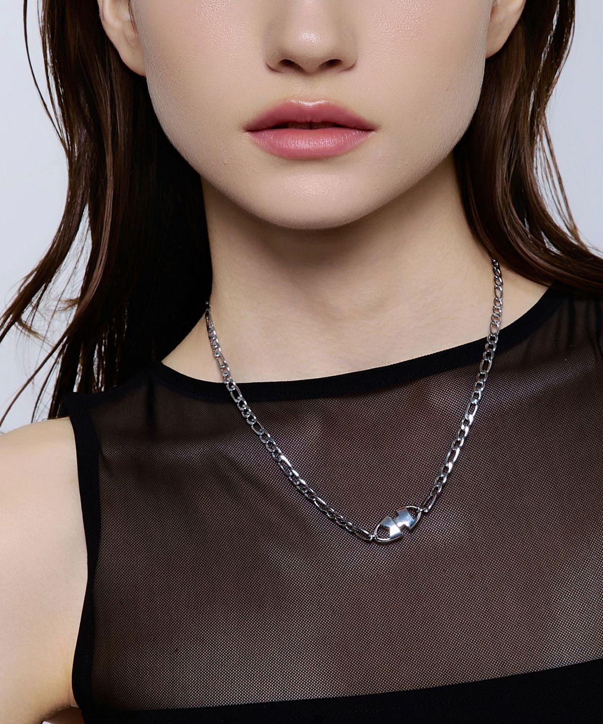 카인드오브(KINDOF) 엠블럼락 체인 목걸이 Emblem Lock Necklace