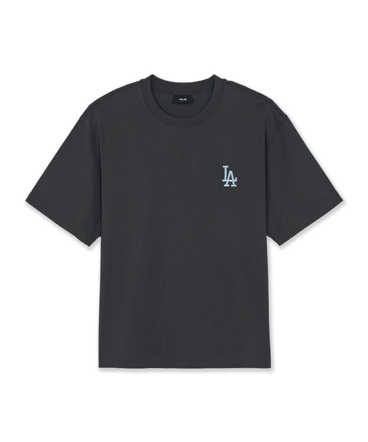 엠엘비(MLB) 모노그램 그라데이션 모노티브 세미 오버핏 반팔 티셔츠 LA (D.Charcoal Grey)
