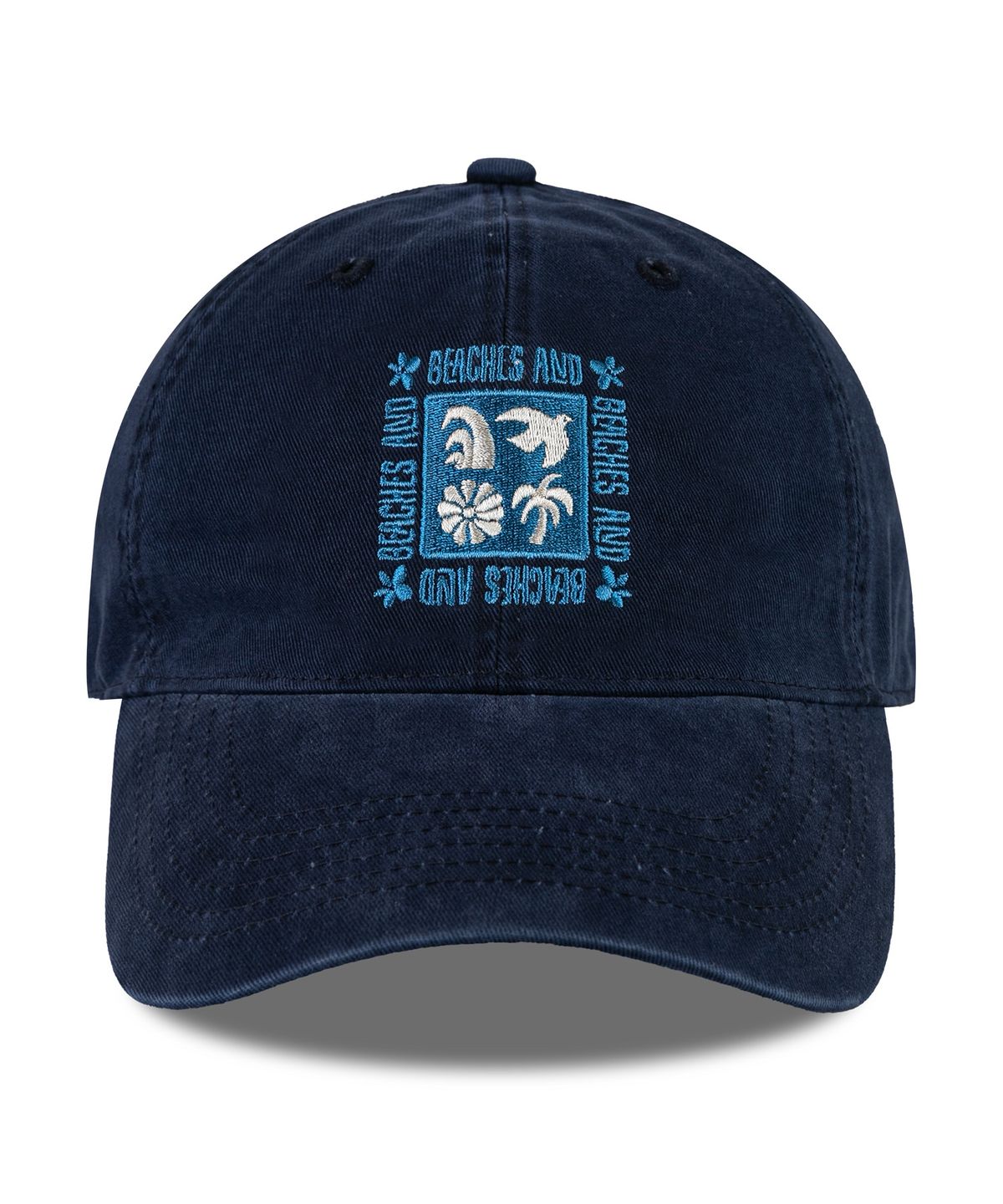 비치스앤크림(BEACHESANDCREAM) Island Breeze Cation Ball cap-navy