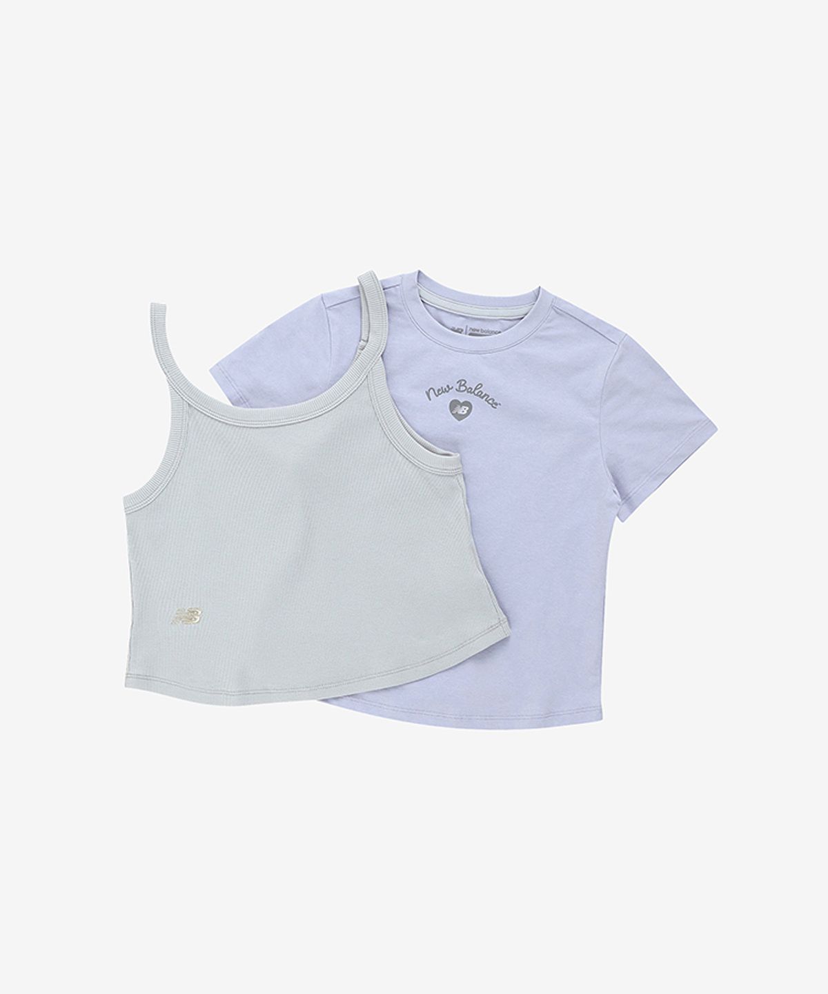 뉴발란스 키즈(NEWBALANCEKIDS) METALIC SUMMER_여아 나시 레이어드 반팔티 NK9EG3762G15