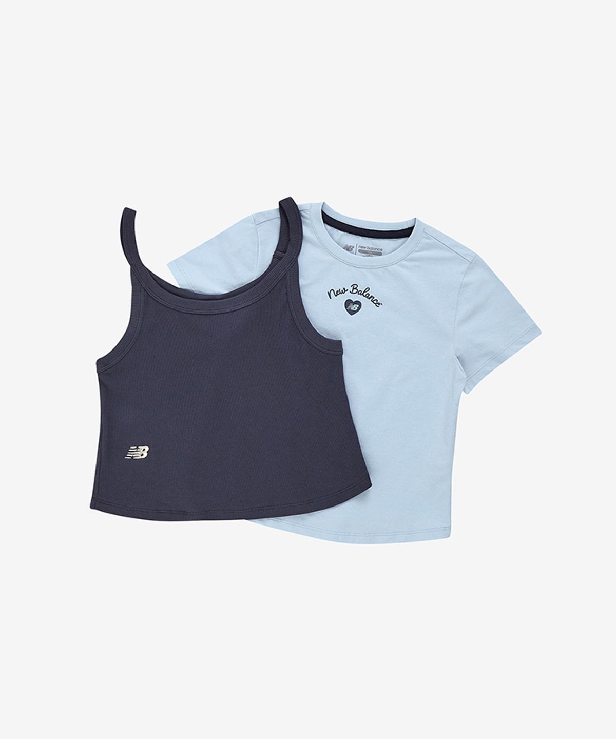 뉴발란스 키즈(NEWBALANCEKIDS) METALIC SUMMER_여아 나시 레이어드 반팔티 NK9EG3762G60
