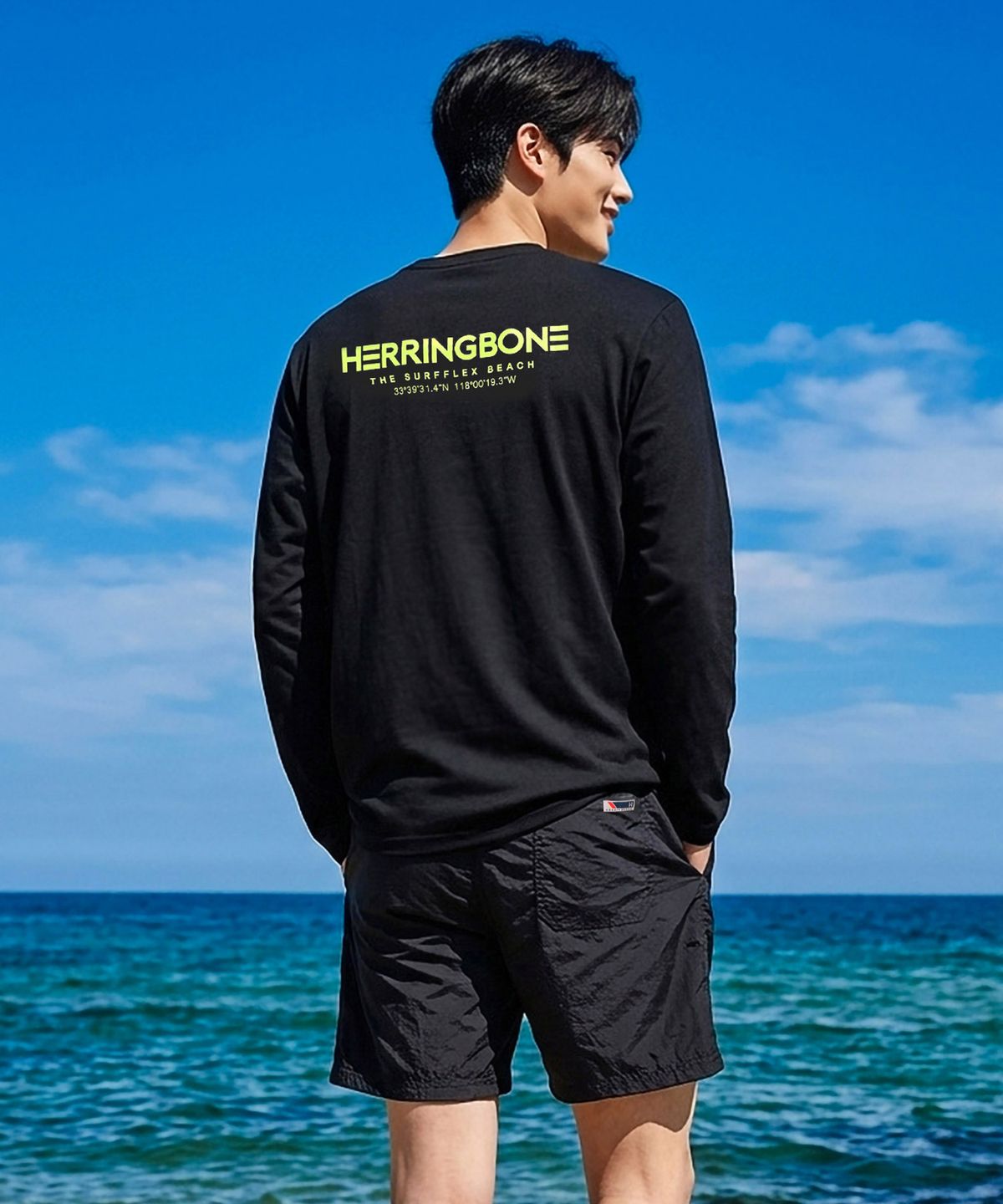 헤링본(HERRINGBONE) [SET] 남성 루즈핏 긴팔 래쉬가드&쿨링 스윔팬츠 3종 택1 RE325 AE302