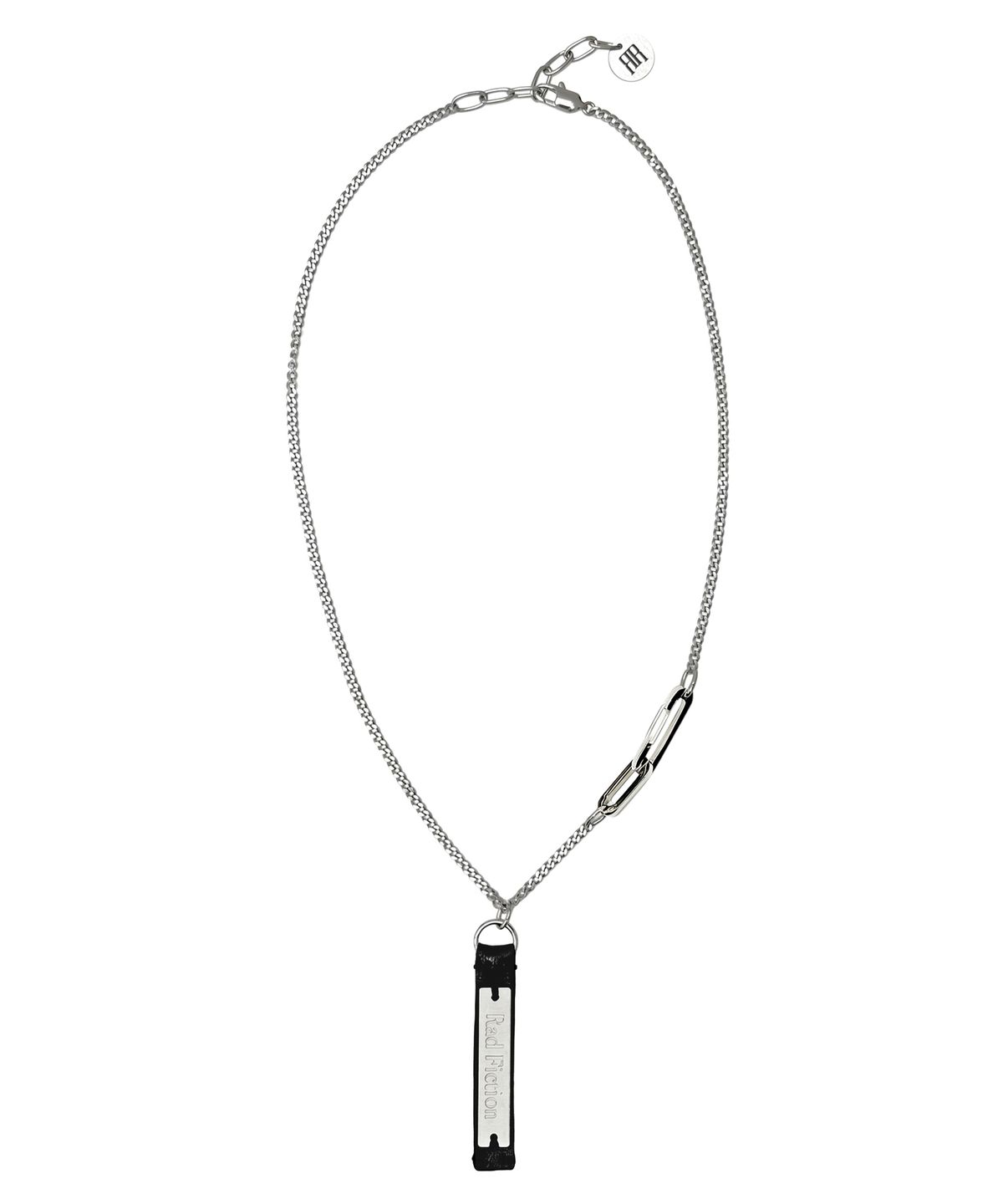 라드픽션(RAD FICTION) VELRIC LEATHER PENDANT NECKLACE / BLACK