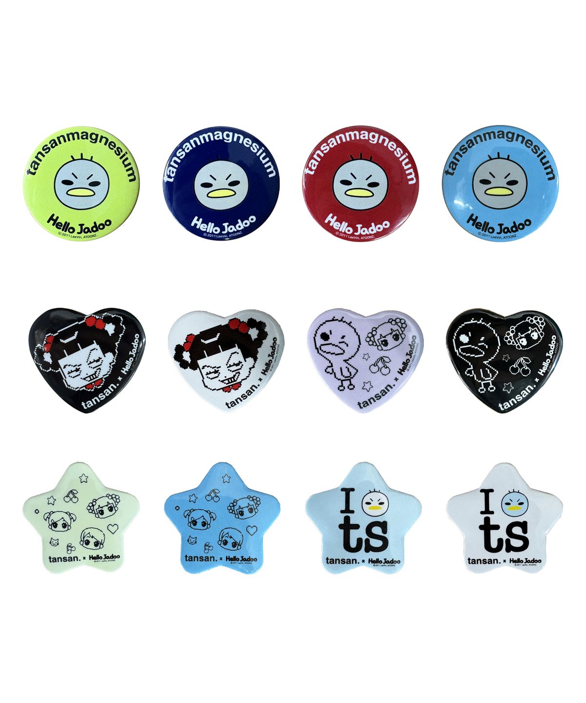 탄산마그네슘(TANSANMAGNESIUM) [3pack] 안녕자두야X탄산 뱃지 (12 Color)