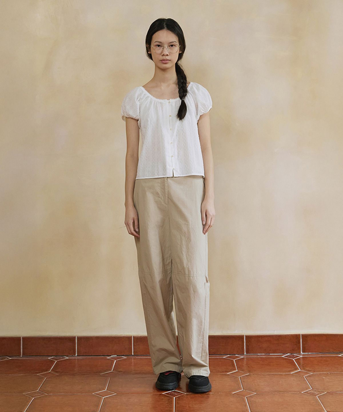 모노크롬(MONOCHROME) [online exclusive] lasse blouse (white)