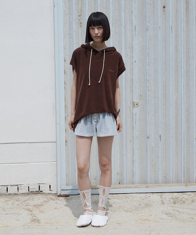 terry crop top (brown)