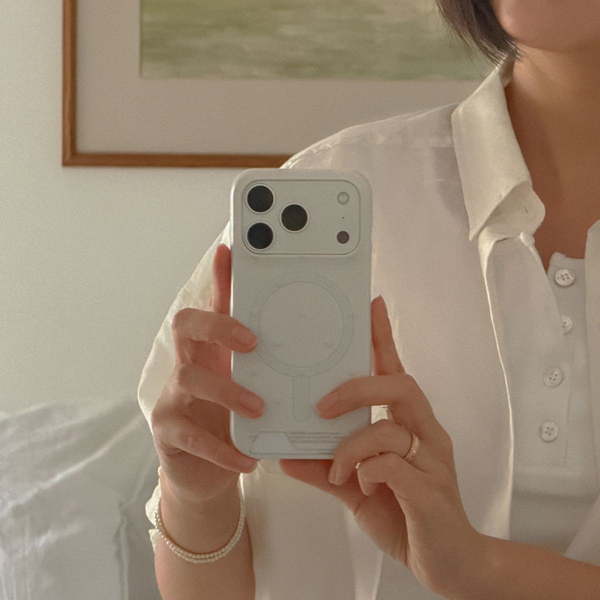 메이드모먼(MADEMOMENT) cotton dot 디자인 [맥세이프 카드수납 폰케이스]