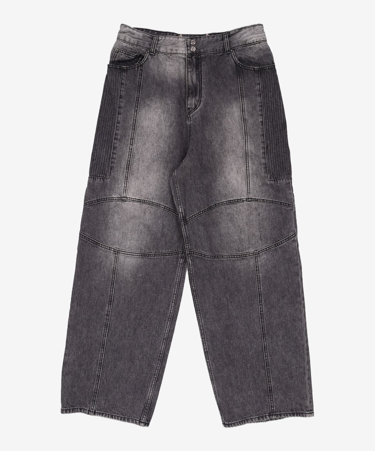 메종미네드(MAISON MINED) INCISION COMMA DENIM PANTS BLACK M