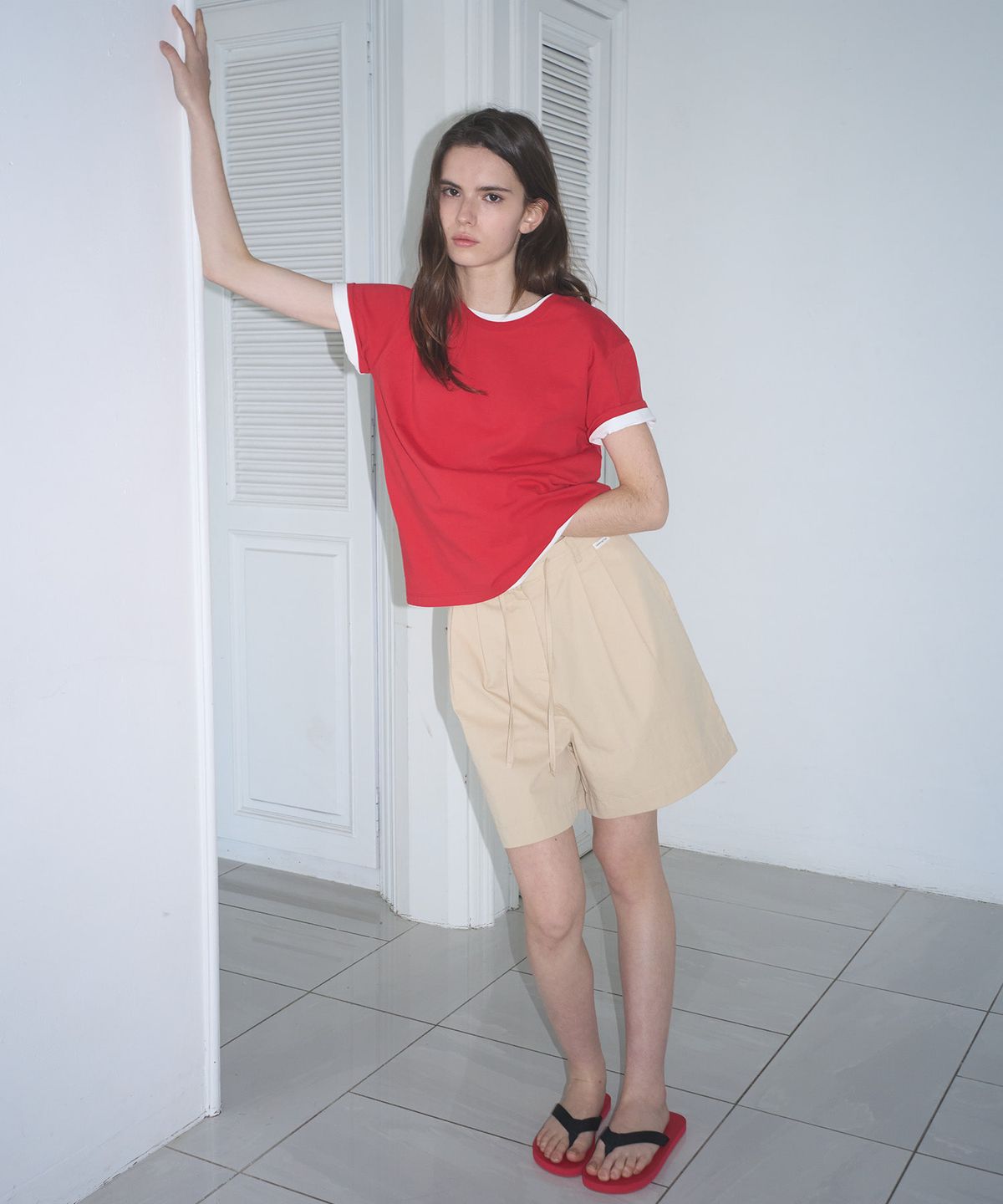 노운베러(KNOWNBETTER) Soft basic round T-shirt [KNSS10TS17]_Red