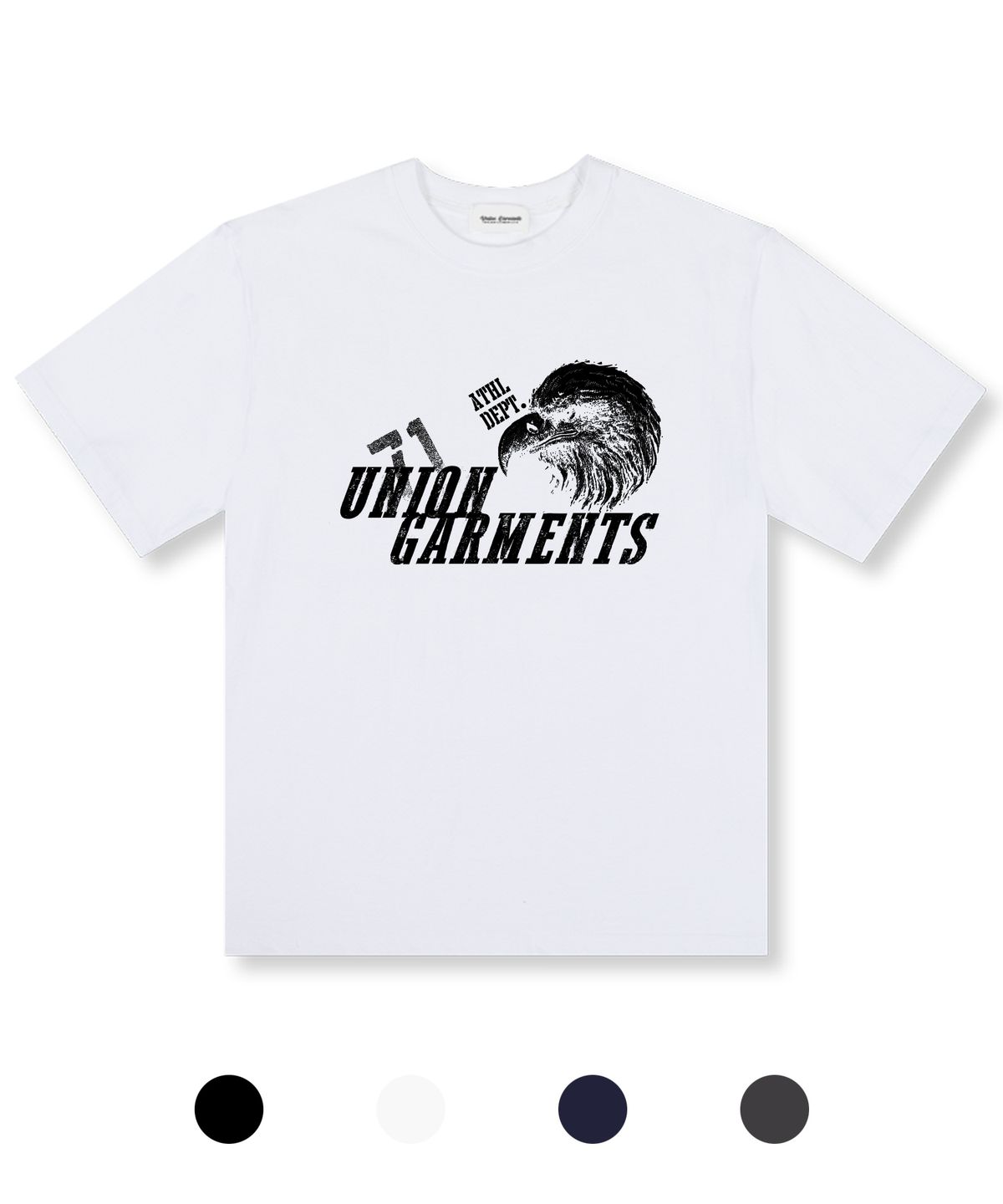 유니온가먼츠(UNION GARMENTS) 가먼츠이글 오버핏 반팔 티셔츠 4COLOR