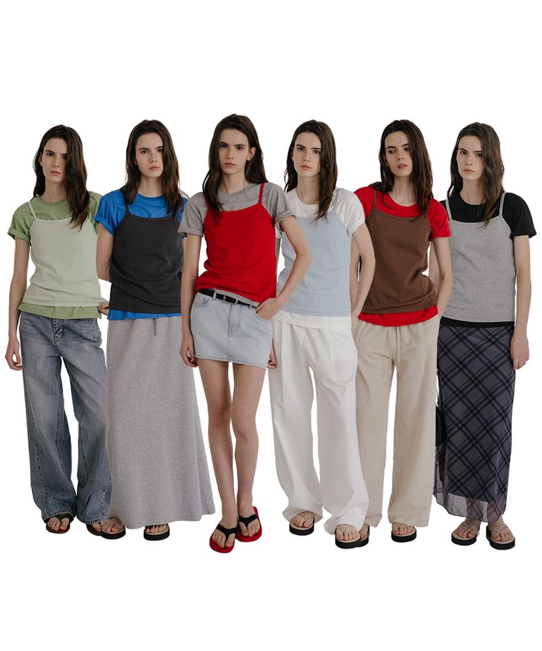 [2PACK] Soft basic round-sleeveless set [KNSS10SET01]_6color