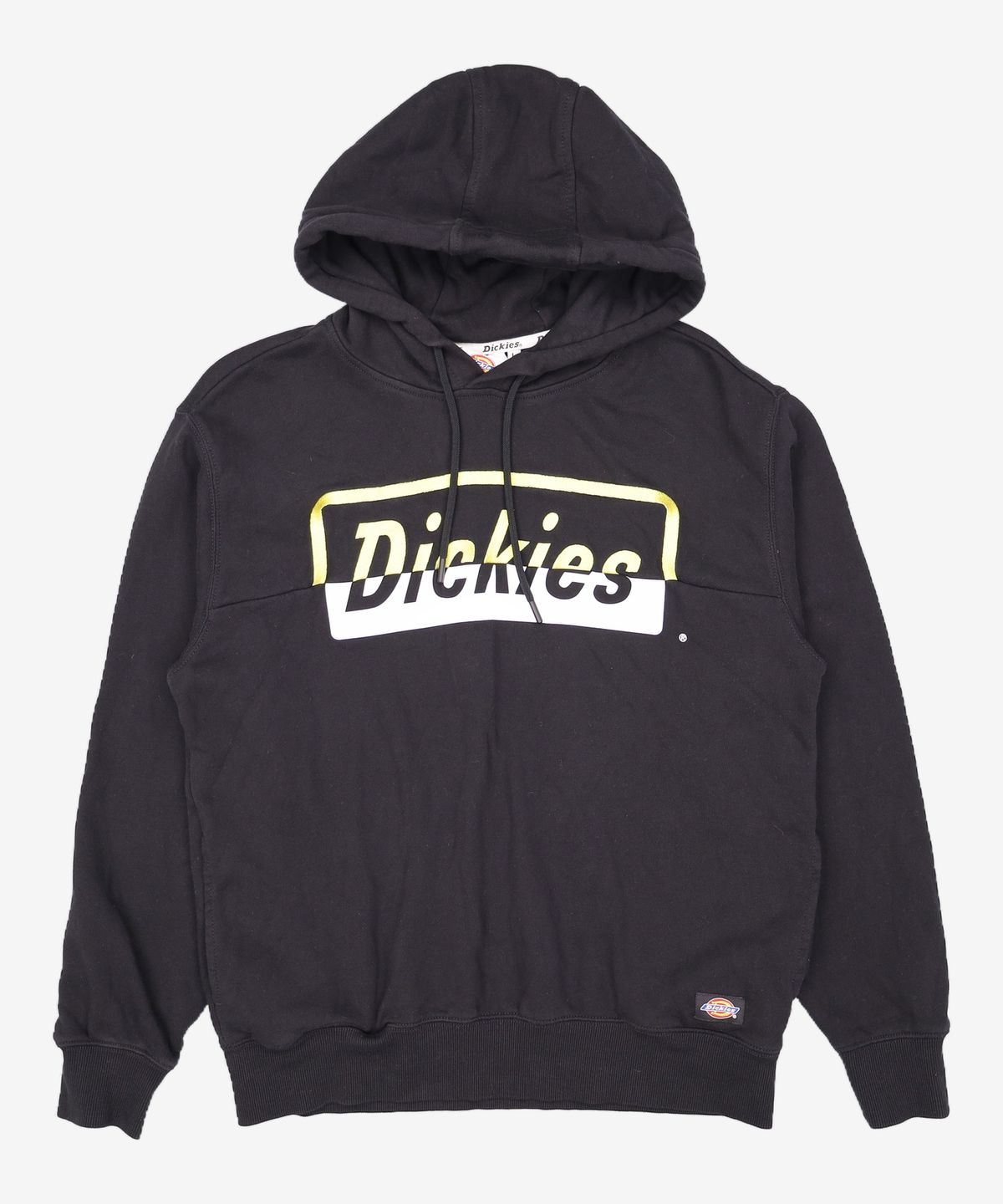 디키즈(DICKIES) 프렌치 테리 리니어 로고 후드 블랙 L