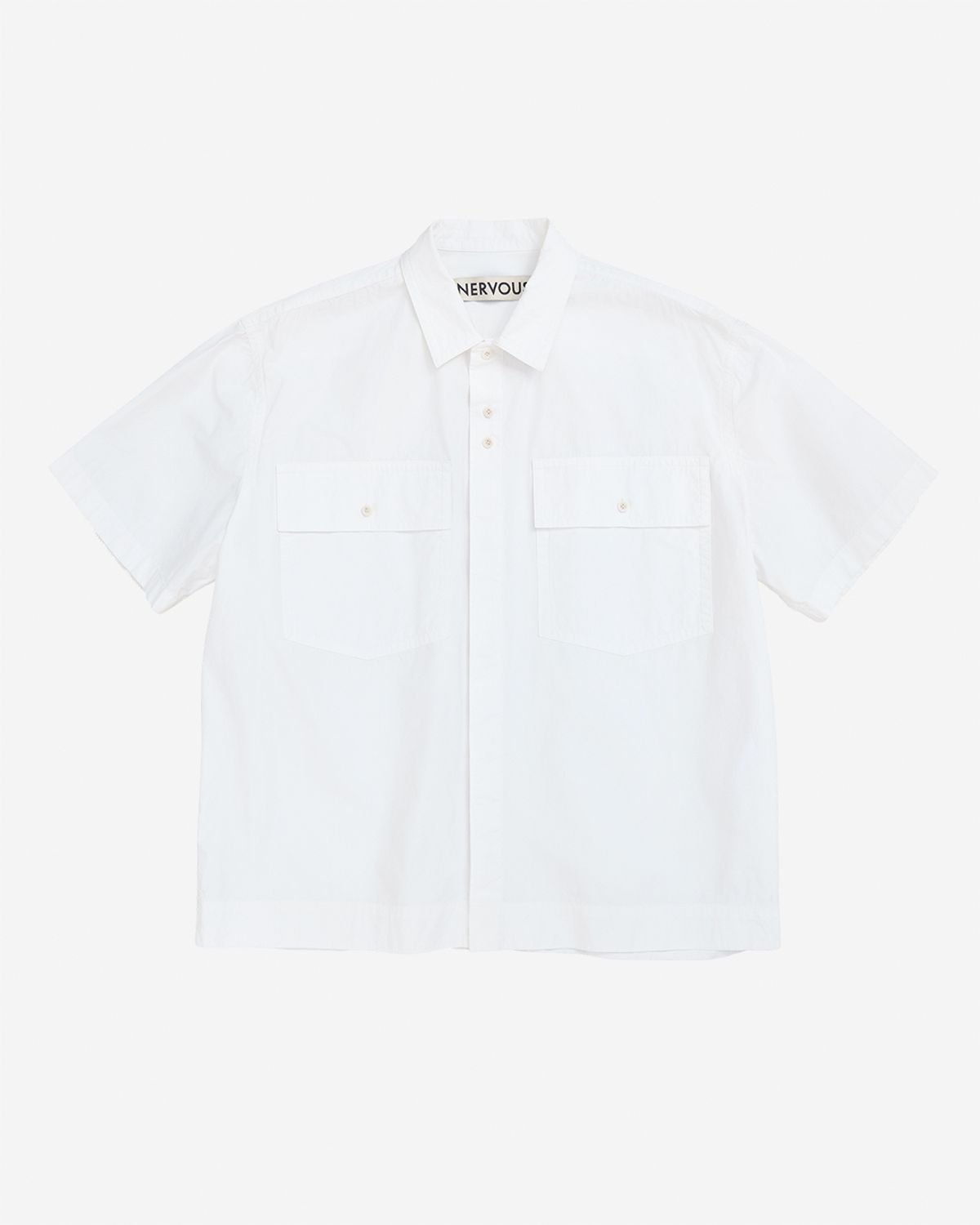 너버스(NERVOUS) SHORT SLEEVES SHIRT  _  white