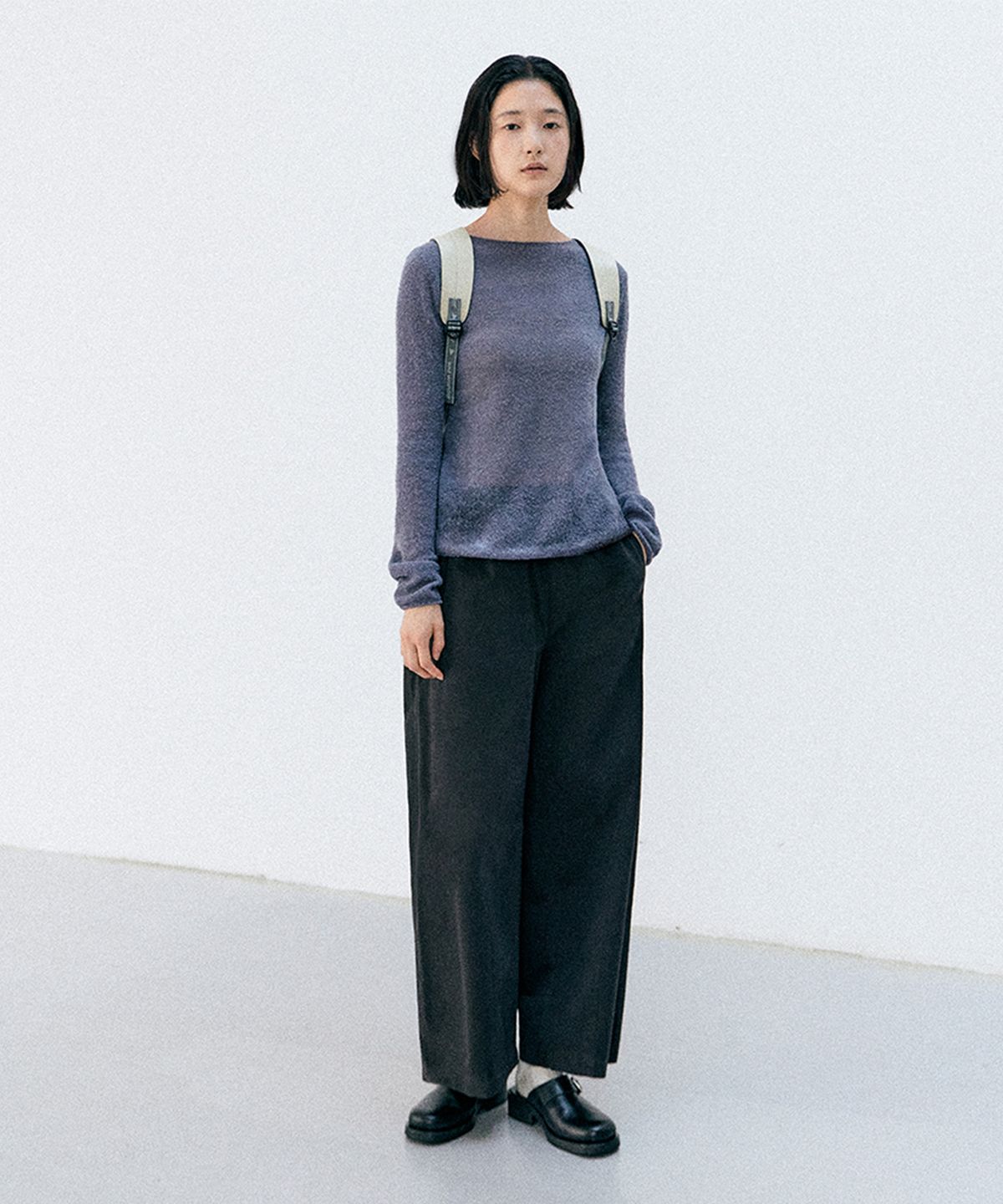 모노크롬(MONOCHROME) fei boucle pullover (purple)