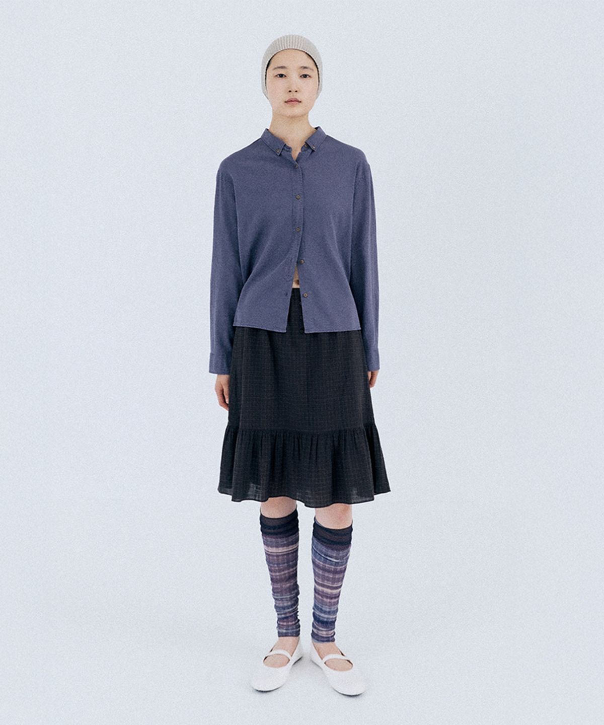 모노크롬(MONOCHROME) [online exclusive] noah shirring skirt (brown)