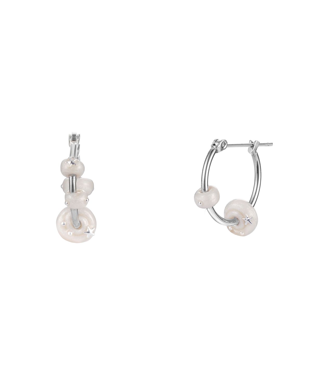 엔프프(NFF) eddy hoop earrings-white