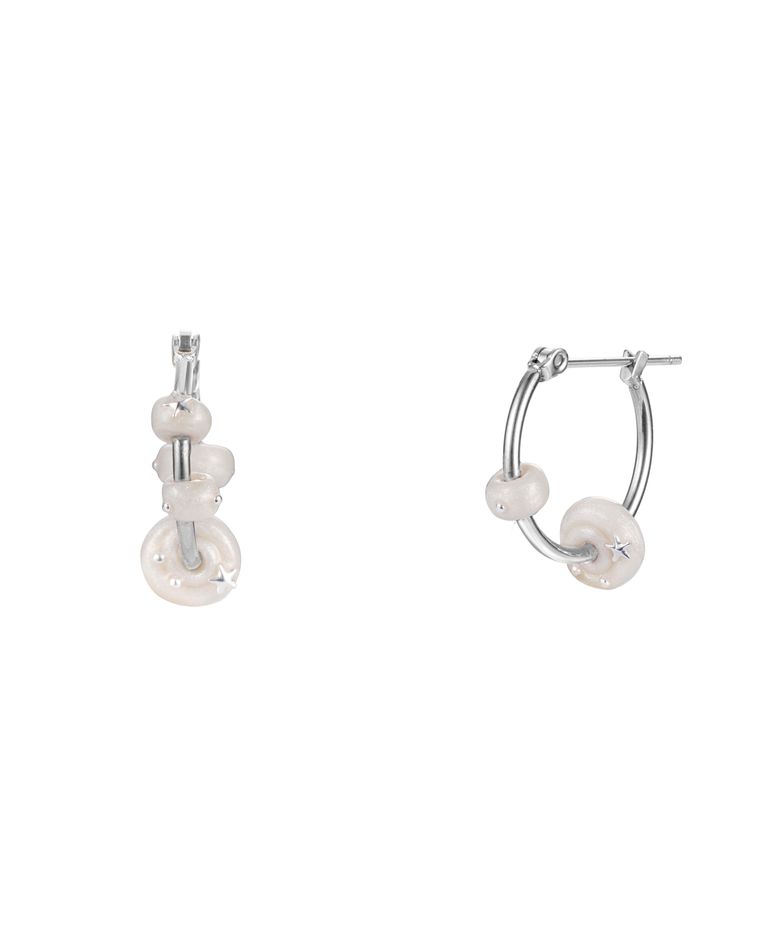 eddy hoop earrings-white