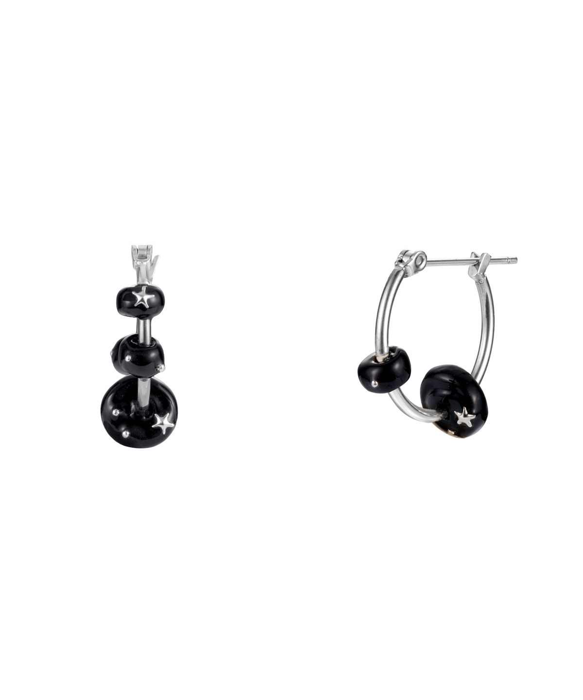 엔프프(NFF) eddy hoop earrings-black
