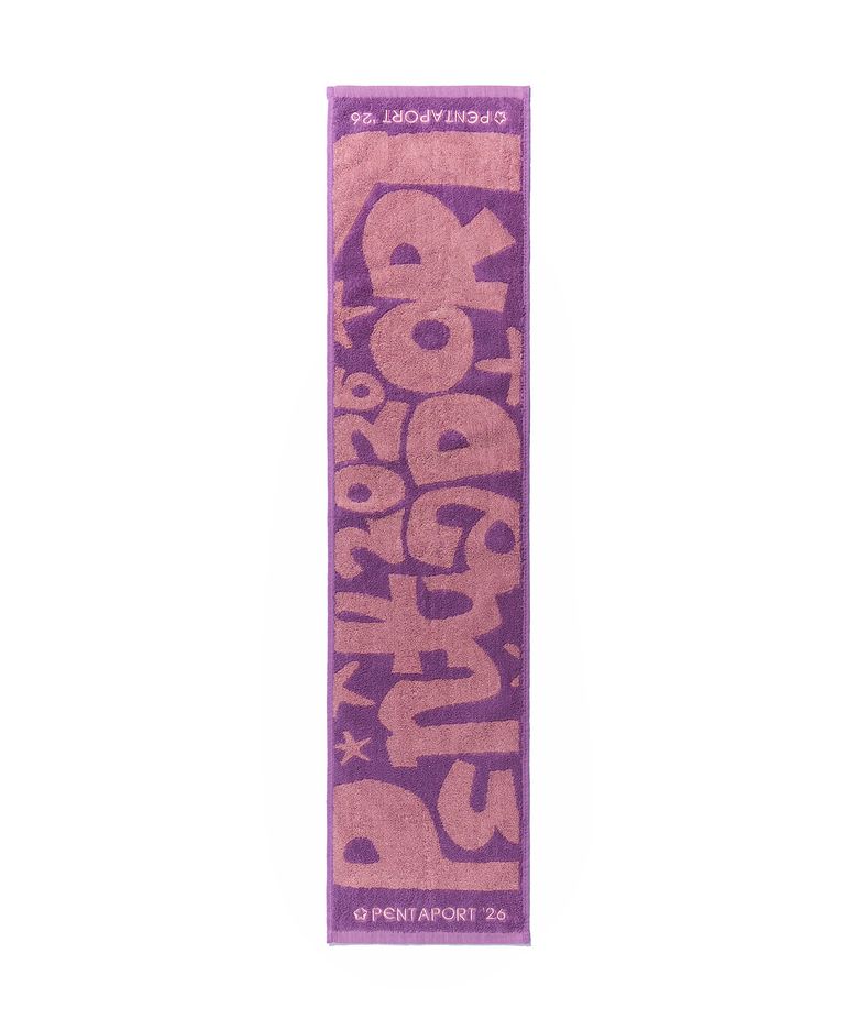 2026 PENTAPORT 타이포 슬로건 타월 퍼플