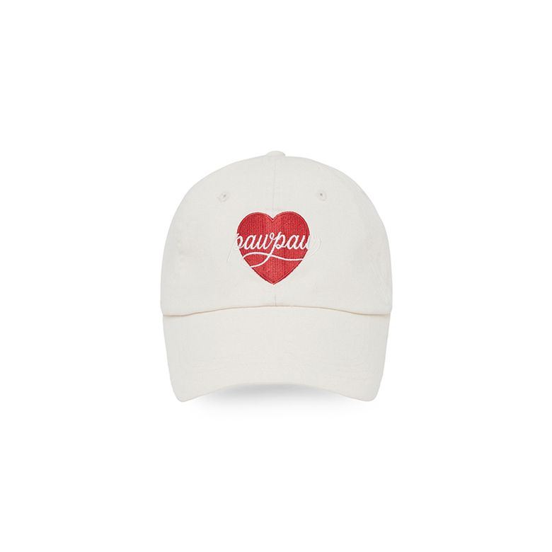 Heart Embroidered Ball Cap (sand beige)