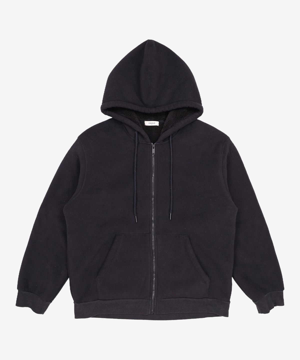 폴햄(POLHAM) 남성 플러피 본딩 후드 집업_PHF4TC1330BK XL