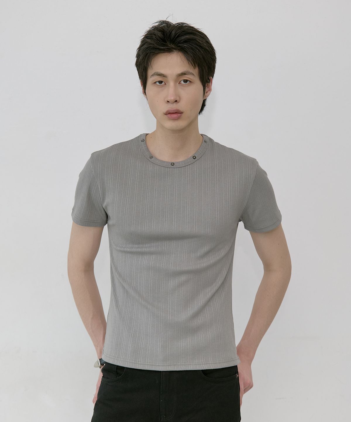 레킴(LEKIM) 스터드 립 티 (그레이)