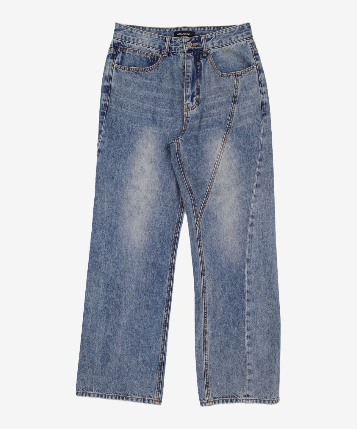 메종미네드(MAISON MINED) TWIST SALAH WIDE JEAN L/INDIGO 46