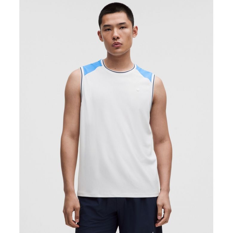 텍스처드 메쉬 테니스 탱크  WHT OAVE