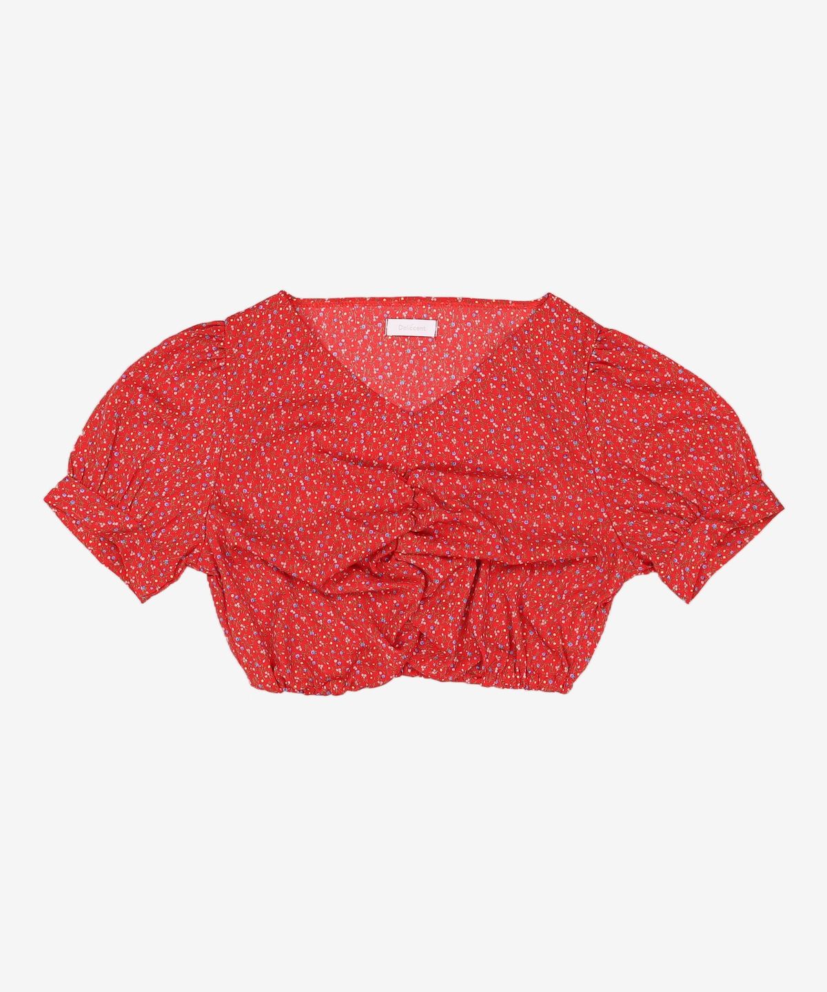 델리센트(DELICCENT) 플라워 셔링 블라우스 FLOWER SHIRRING BLOUSE FREE