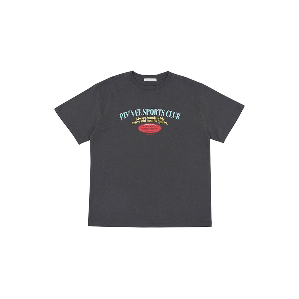 피브비(PIV’VEE) Pivvee Sports Club Overfit T-shirt (fuzzy charcoal)