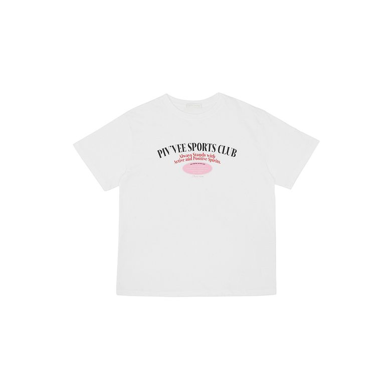 Pivvee Sports Club Overfit T-shirt (cloud white)