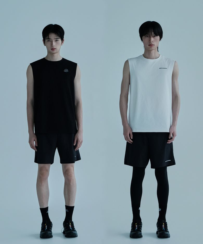 [2팩] 2in1 액티브 7인치 쇼츠_하프&롱 타이즈_블랙