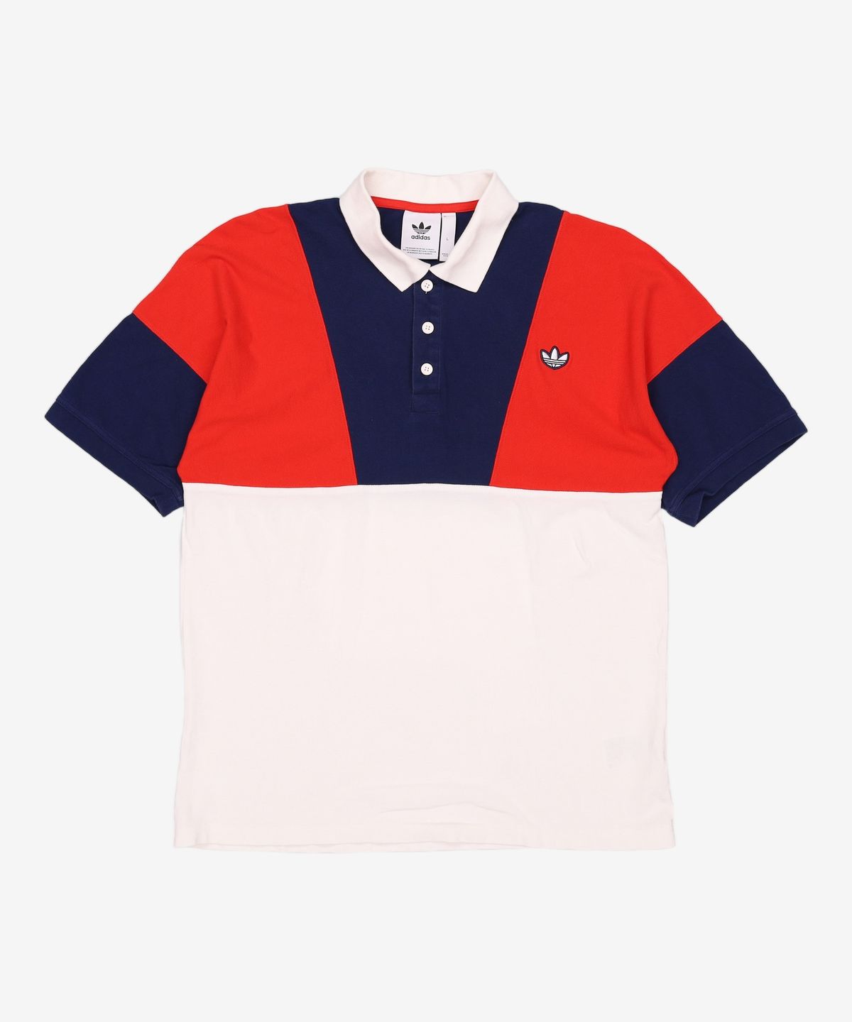 아디다스(ADIDAS) 폴로셔츠 - 화이트:레드:네이비 / FM2197 L