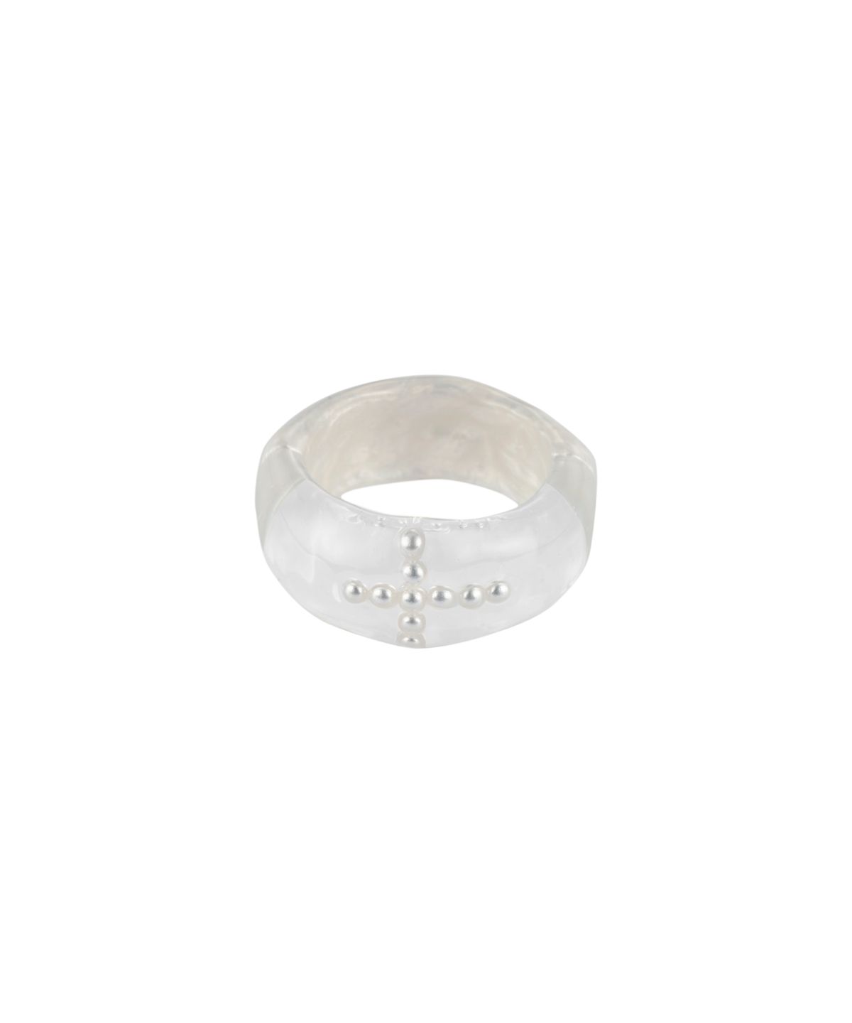 엔프프(NFF) mercy wide half ring-white